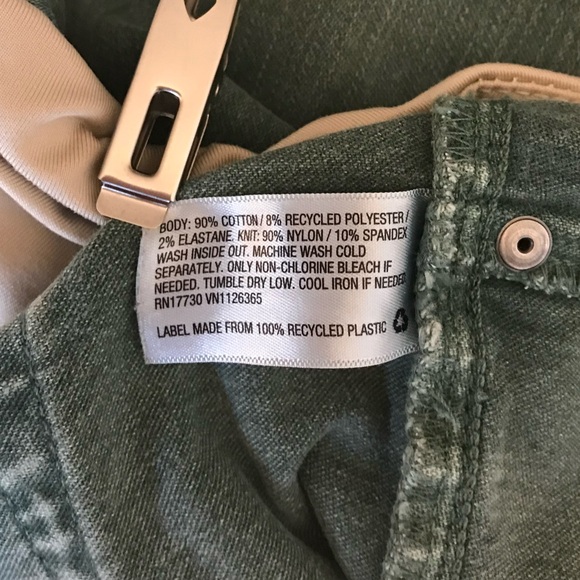 🔴 4/$15 Isabel Maternity Target 🎯 Brand green denim skinny jeans size 8 in EUC - Picture 9 of 9